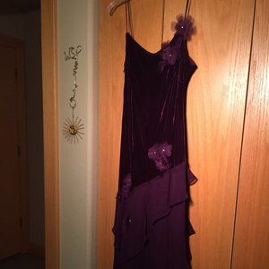 Robbie Bee Purple Embellished Dress Size 6 EUC